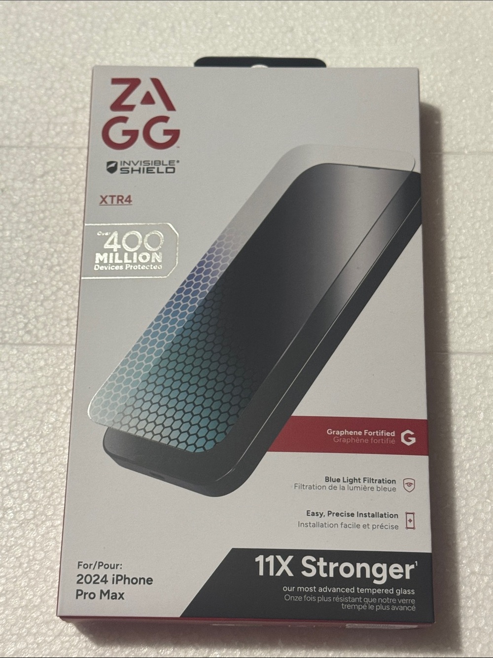 XTR4 Tempered Glass Screen Protector for 2024 iPhone Pro Max - Black